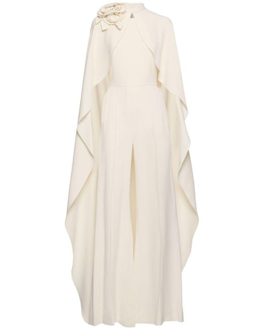 Elie Saab White Damen Overall Aus Cady