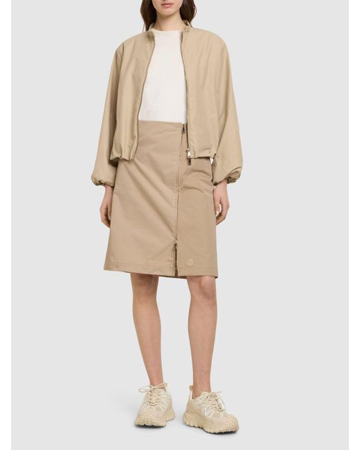 Moncler テックジップアップミディスカート Natural