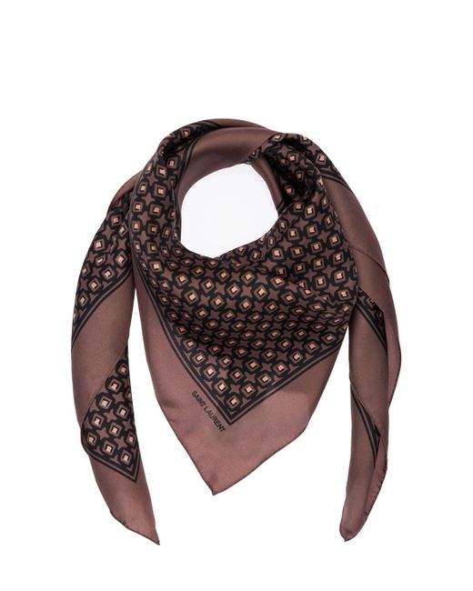 Saint Laurent シルク Cubique シルクスカーフ メンズ Lyst