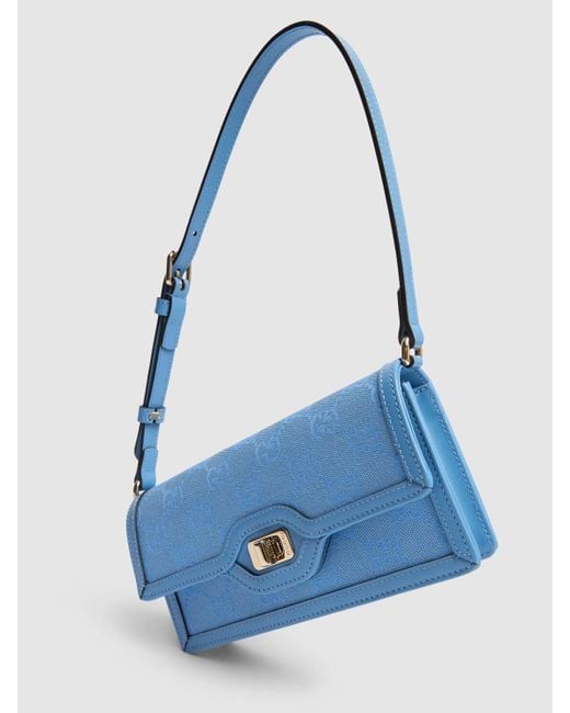 Gucci Blue Mini Luce Leather & Canvas Shoulder Bag