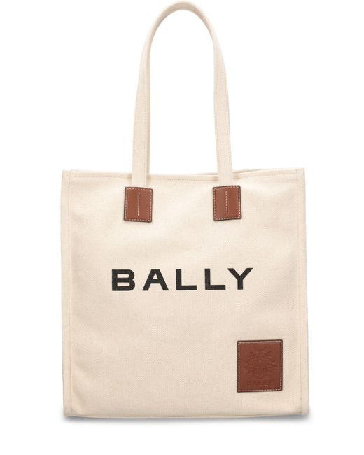Bally Natural Akelei Canvas Tote Bag