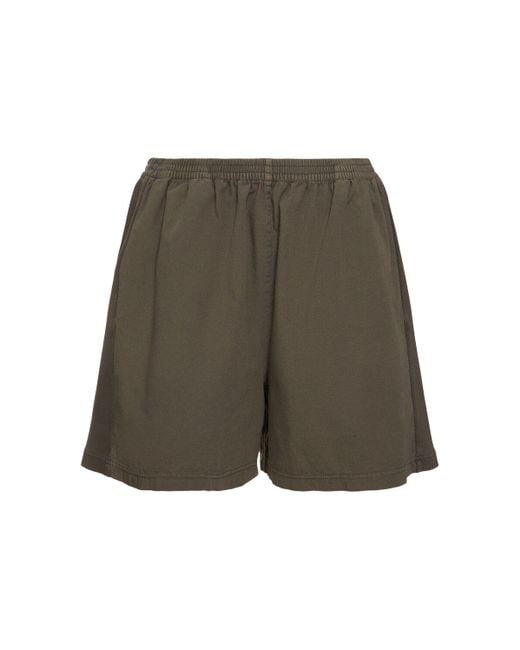 The Row Green Gunty Cotton Jersey Shorts