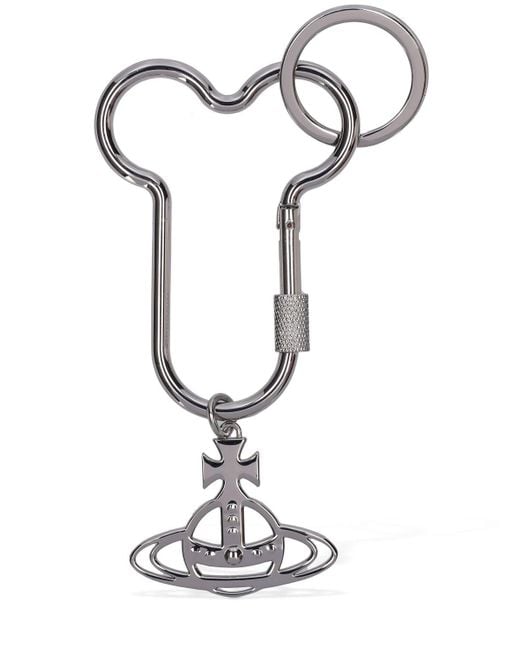 Porte-clés mousqueton pénis en métal Vivienne Westwood en coloris White