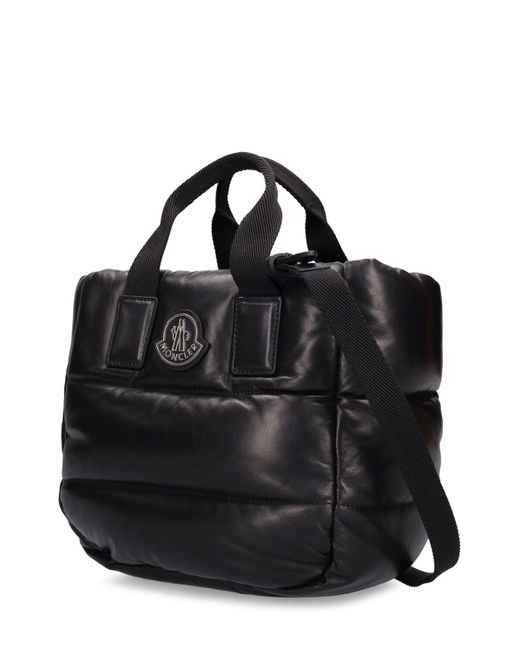 Moncler Black Mini Caradoc Quilted Leather Bag