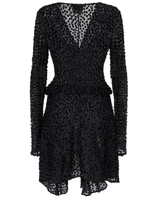 Isabel Marant Black Minikleid Aus Viskose/seidenmischung "usmara"