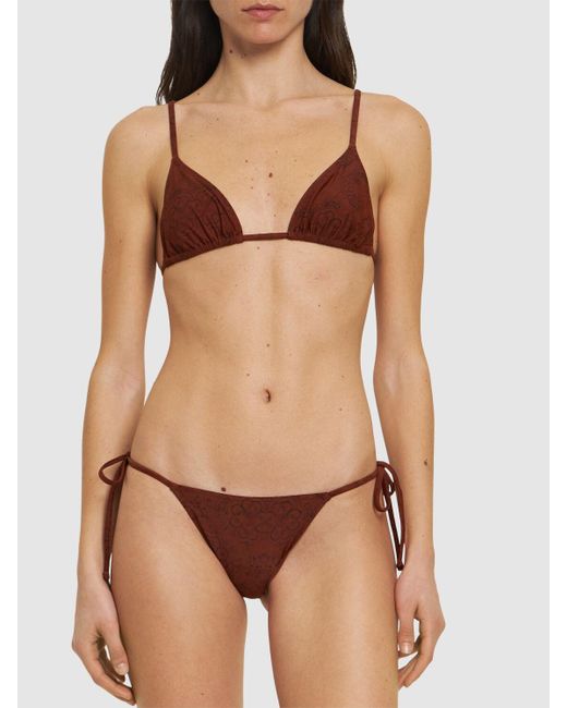 Top triangular de bikini Tropic of C de color Brown