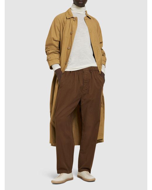 Pantalones de algodón Lemaire de hombre de color Natural