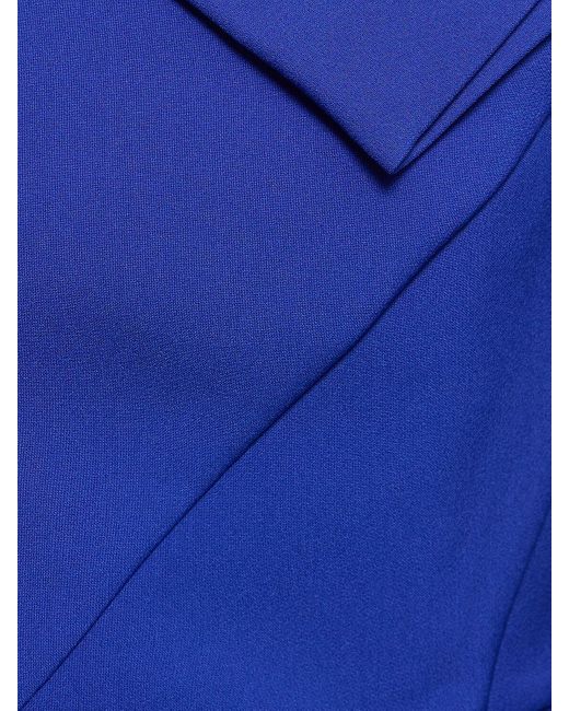 Roland Mouret Blue Trägerloses Midikleid Aus Krepp