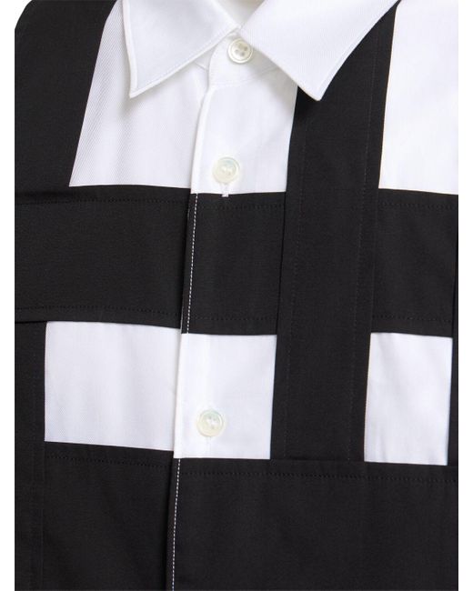 メンズ Comme des Garçons コットン&ビスコースシャツ Black