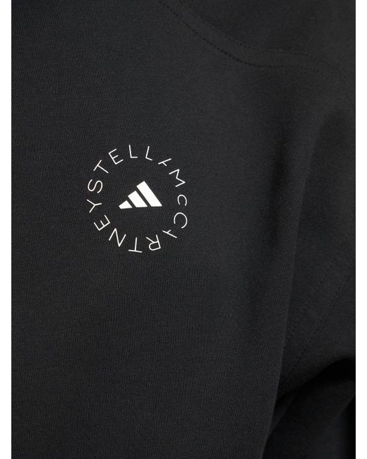 Adidas By Stella McCartney Black Logo-print Zip-up Hoodie
