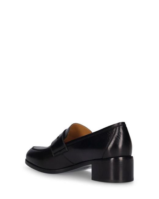 The Row Black 45mm Vera Leather Loafers