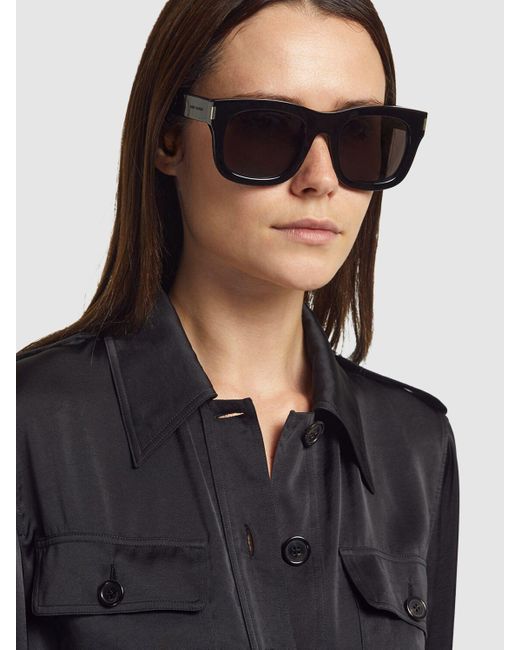 Saint Laurent Gray Sl 650 Bold Acetate Sunglasses