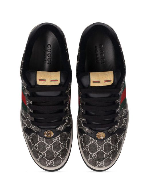 Gucci Black Screener gg Supreme Sneakers for men
