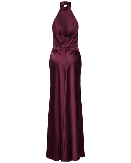 Zuhair Murad サテンロングドレス Purple