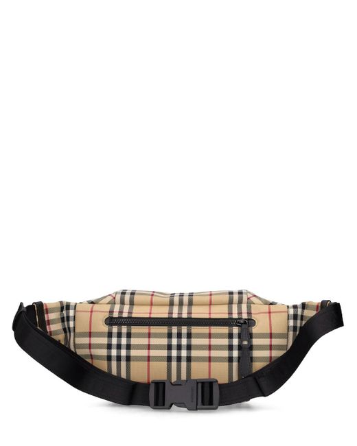 Burberry Multicolor Sonny Nylon Check Belt Bag for men