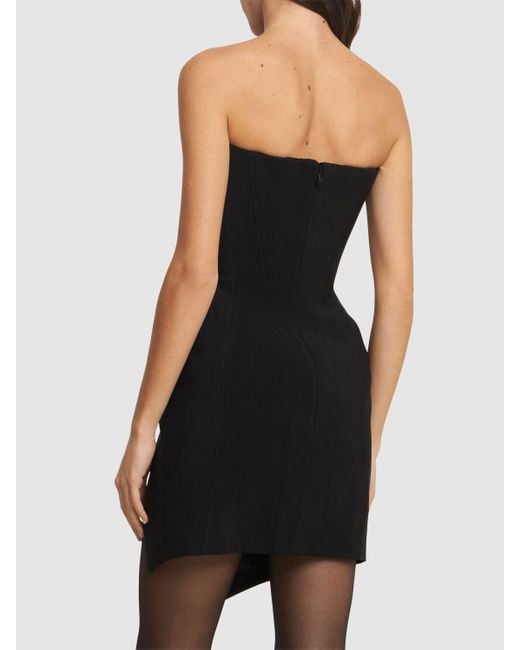Mugler Black Trägerloses Minikleid Mit Taillierter Taille