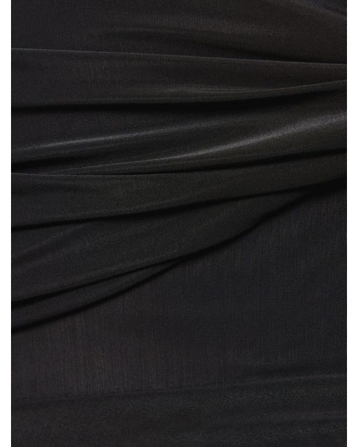 Minifalda de jersey drapeada con lazos Blumarine de color Black