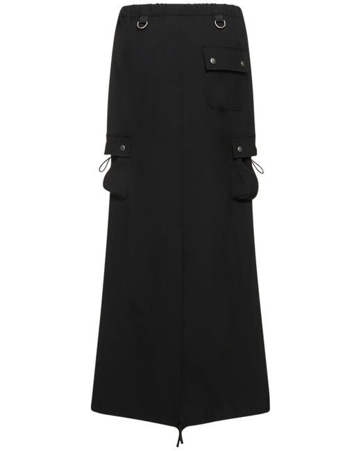 Coperni Black Tailored Cool Wool Blend Cargo Skirt