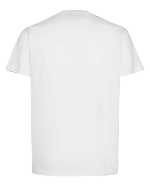 DSquared² T-shirt Aus Baumwolljersey Mit Druck in White für Herren