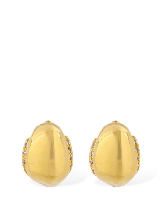 Zimmermann Yellow Pebble Crystal huggie Earrings