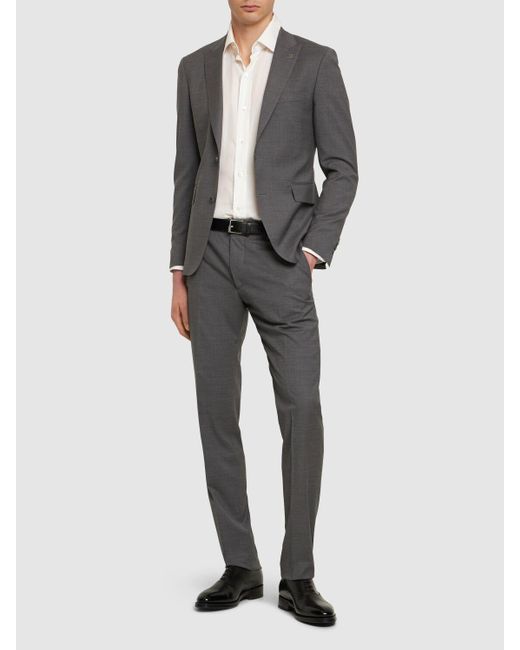 Tagliatore Gray Bruce Single Breasted Wool Suit for men