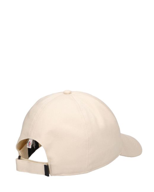 Cappello baseball in gabardina di cotone di 3 MONCLER GRENOBLE in Natural