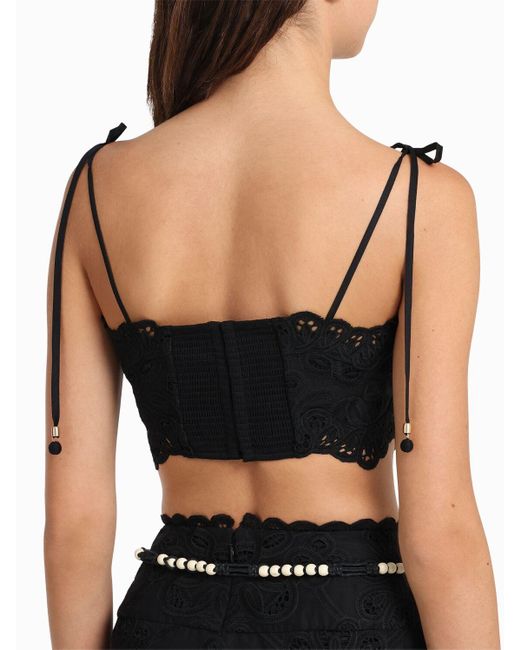 Zimmermann Black Damen Besticktes Oberteil „Rhiannon“