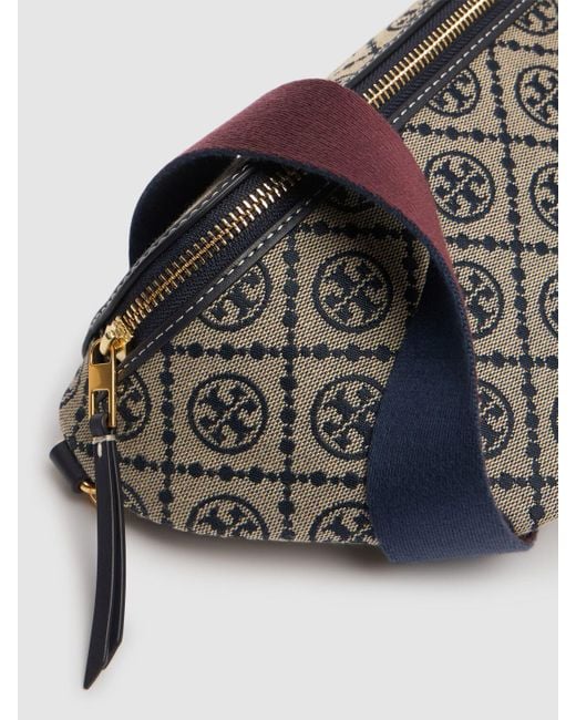 Tory Burch Gray T Monogram Canvas Belt Bag