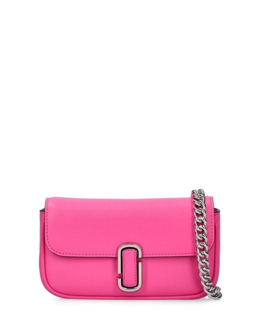 Marc Jacobs Mini The J Marc Leather Shoulder Bag in Magenta (Pink ...