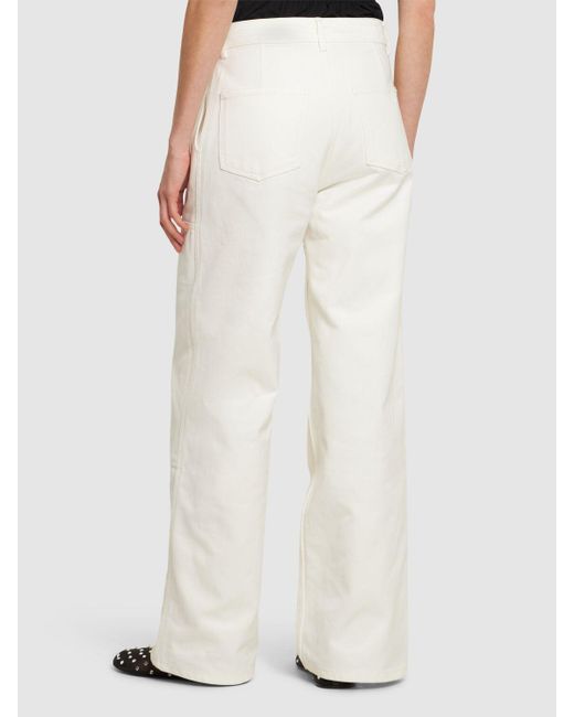 Pantalones rectos de denim CECILIE BAHNSEN de color White