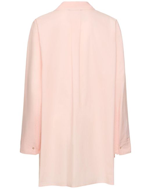 Camisa de popelina de algodón Forte Forte de color Pink