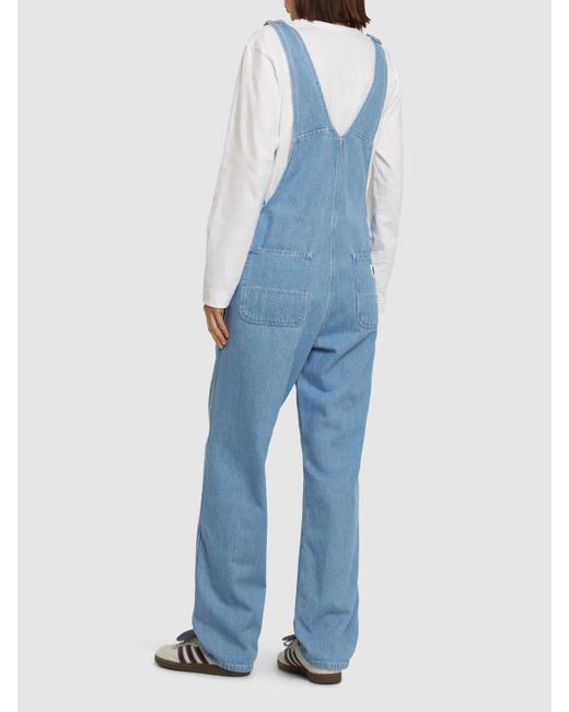 Carhartt Blue Bib Straight Overalls Stonebleac