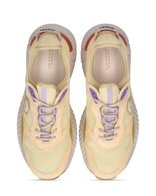 Isabel Marant Natural Ewie Leather & Mesh Sneakers