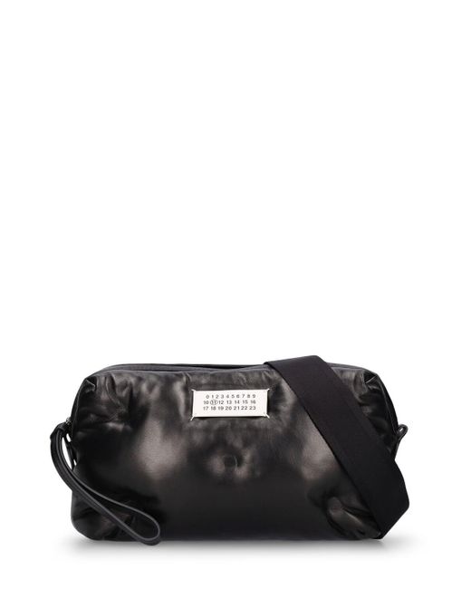 Maison Margiela Black Glam Slam Leather Camera Bag for men