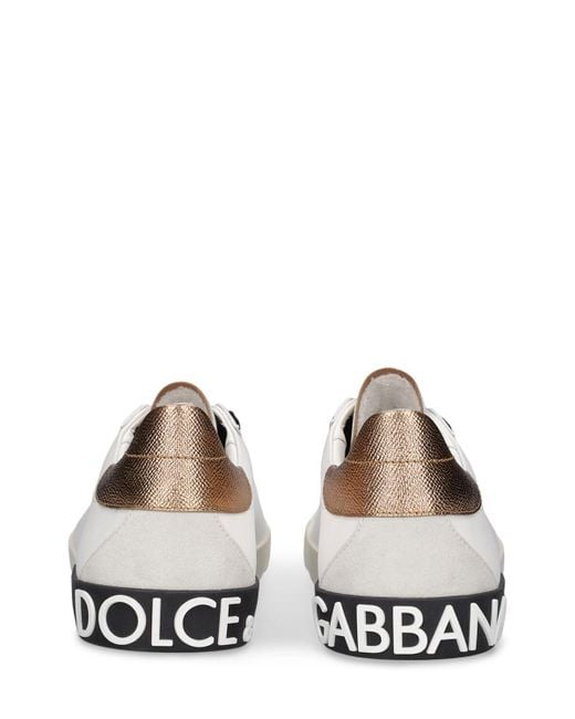 Dolce & Gabbana Portofino レザースニーカー White