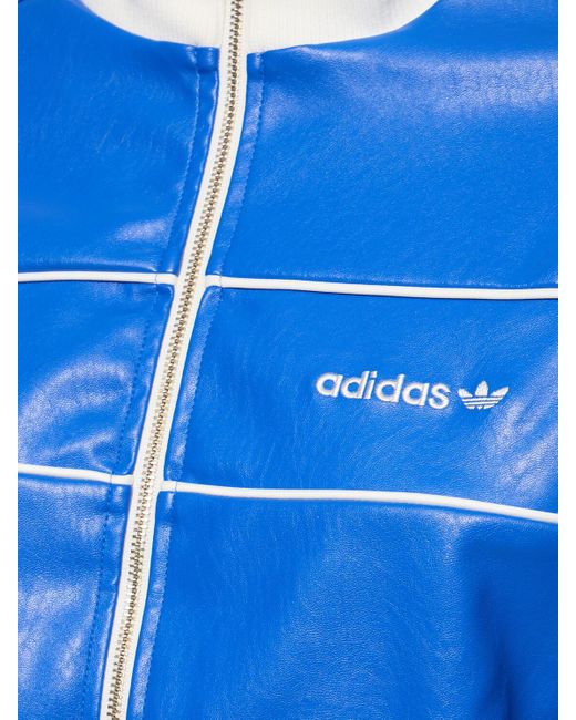 Adidas Originals Blue Cropped Track Top