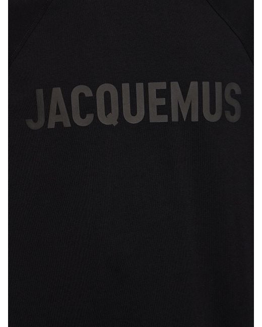 Jacquemus T-shirt Aus Baumwolle "le Tshirt Typo" in Black für Herren