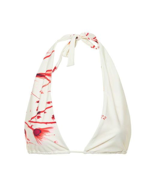 Miaou Bali Printed Nylon Bikini Top in White Lyst