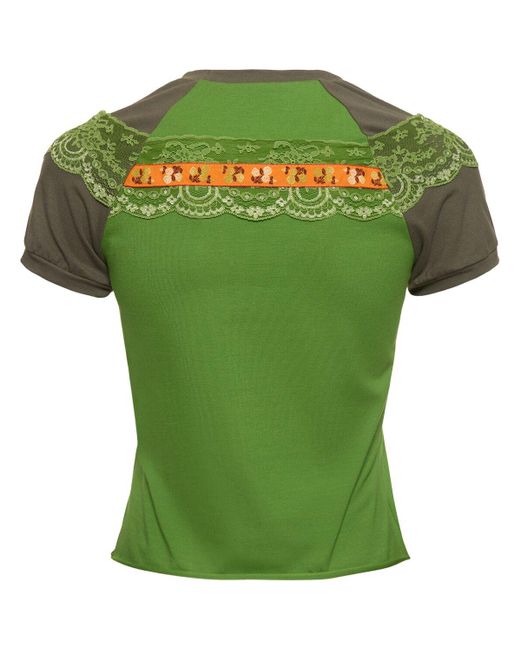 T-shirt raglan en jersey de coton boah Cormio en coloris Green