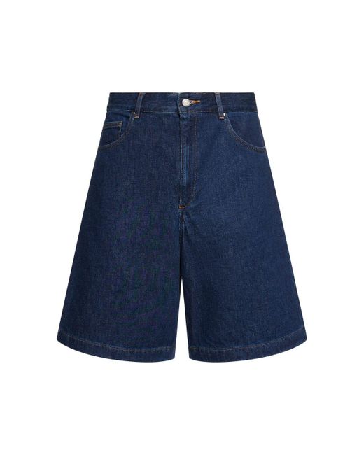 A.P.C. Blue Helio Recycled Denim Shorts for men