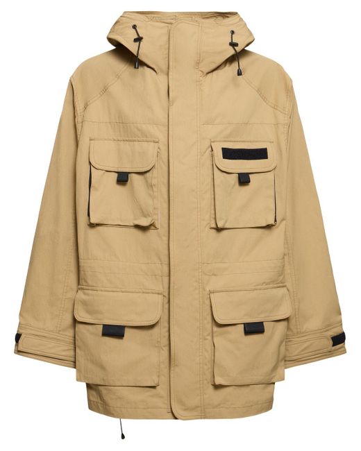 Junya Watanabe Natural Cotton & Nylon Hooded Jacket for men
