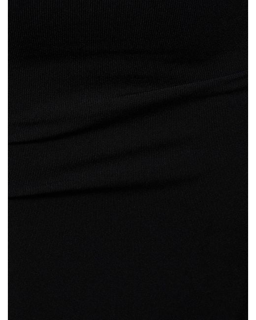 Totême  Black Slip-Through Knit Midi Dress