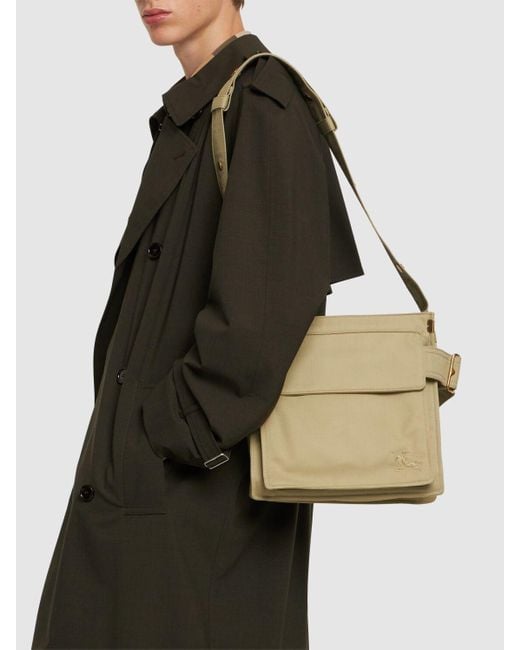 Burberry Trench Small Canvas Tote Bag in Natural für Herren