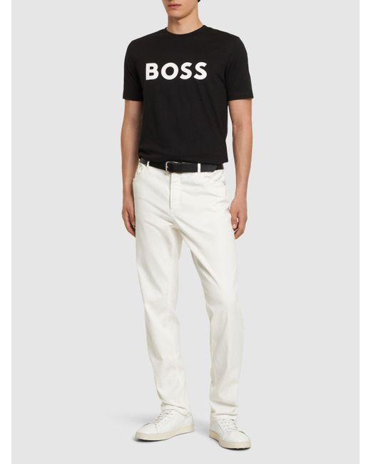 Boss T-shirt Aus Baumwolle Mit Logo "tiburt 354" in Black für Herren