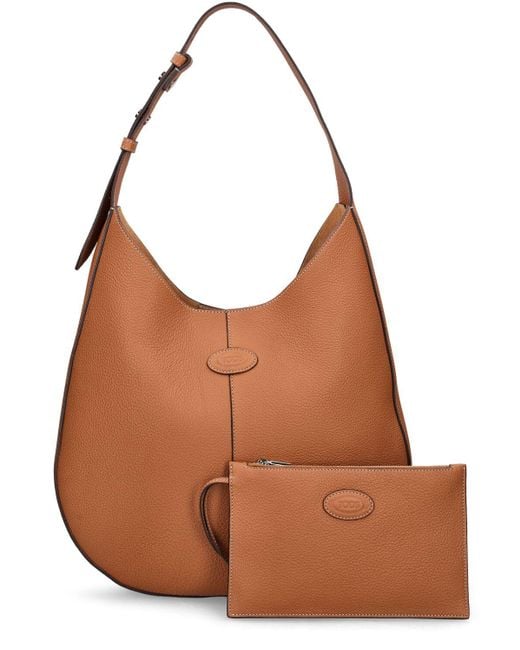 Tod's Brown Small Sacca Oboe Leather Bag
