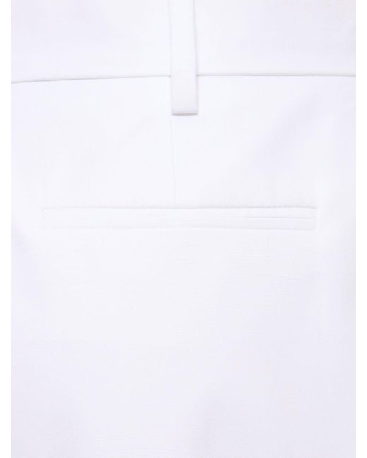 Valentino White Poplin Midi Skirt