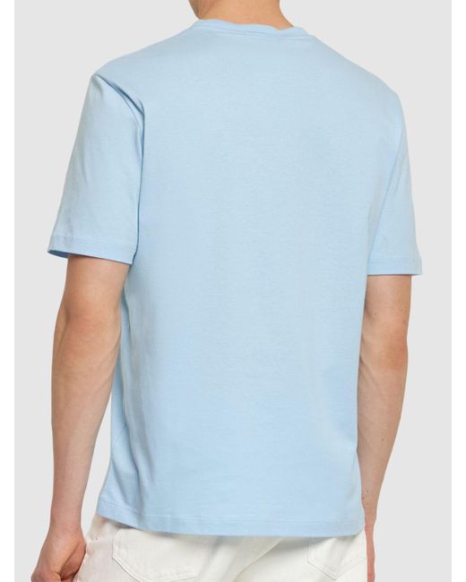 T-shirt in jersey di cotone di Versace in Blue da Uomo