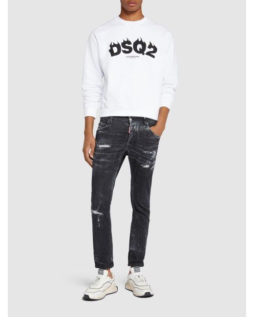 Hombre Suéter De Cuello Redondo DSquared² de hombre de color White