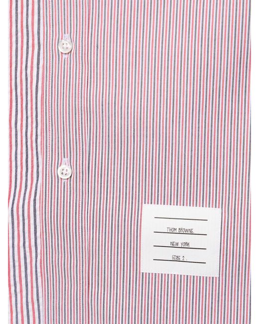 Thom Browne Pink Button Down Cotton Straight Fit Shirt for men