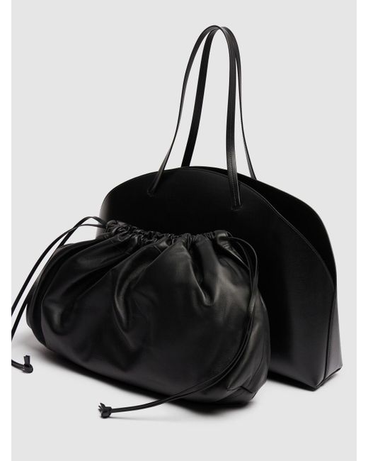 Mujer Bolso Grande Curve De Piel Palmellato Unique Jil Sander de color Black